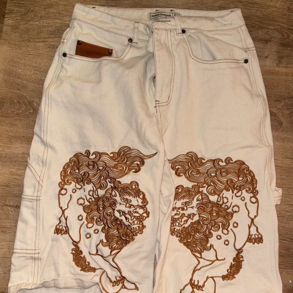 Memory lane white jorts